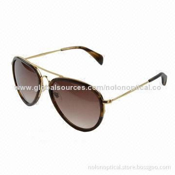 Designer Men's Sunglasses with Polarized Lens and Tortoise Acetate